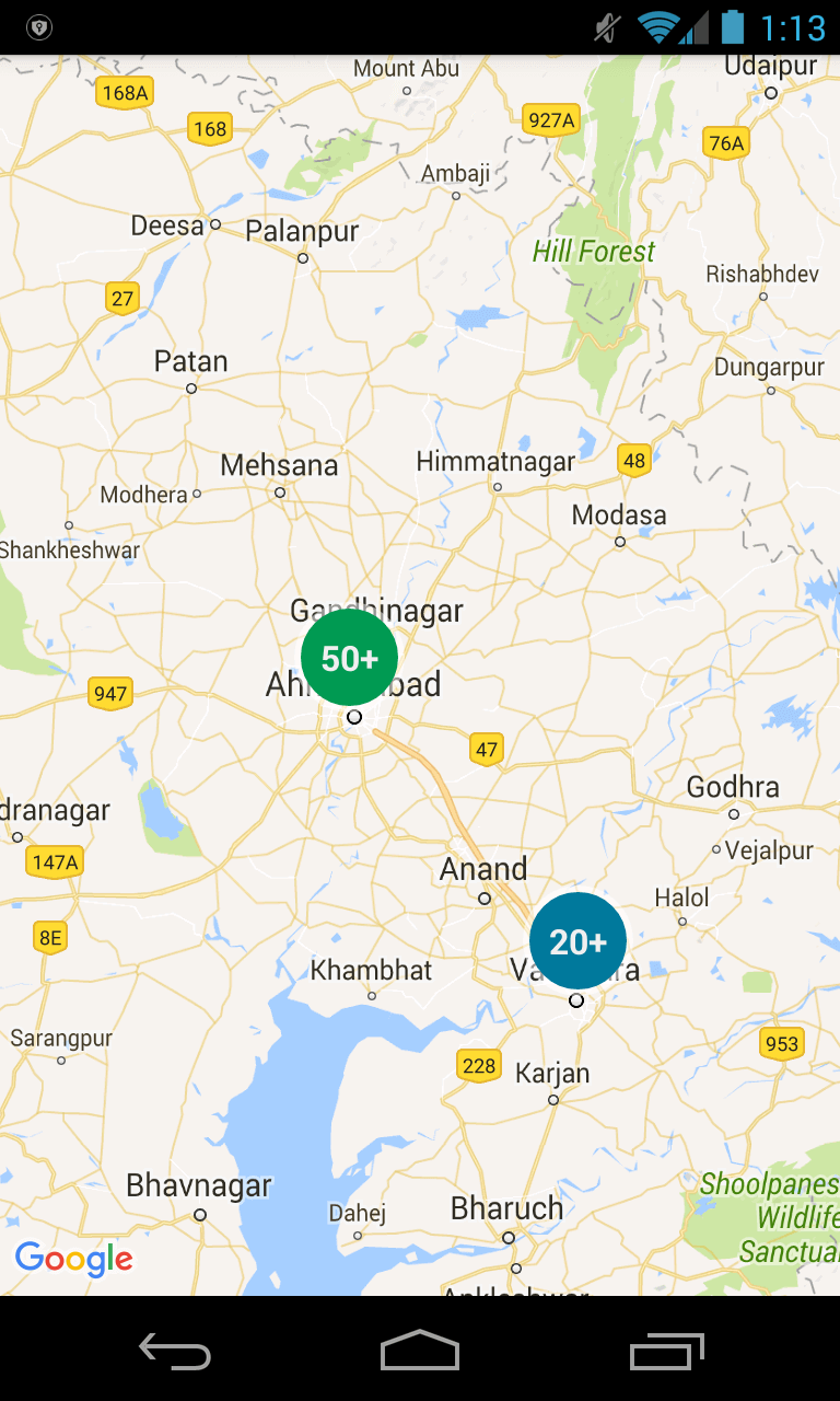 Android Google App Marker